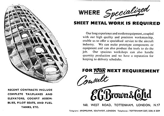 E.G.Brown Aeronautical Engineers & Sheet Metal Workers           