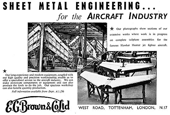 E.G.Brown Sheet Metal Work For The Aircraft Industry             