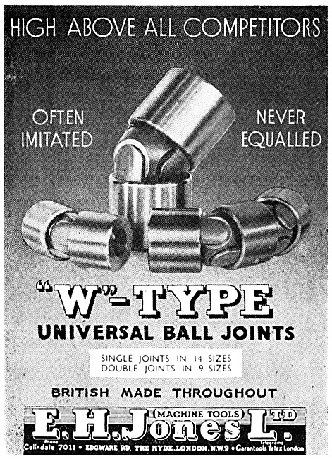 E.H.Jones - Machine Tools. W-Type Universal Ball Joints          