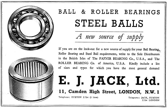 E.J.Jack Ltd - Steel Balls For Bearings - FBC Fafnir             