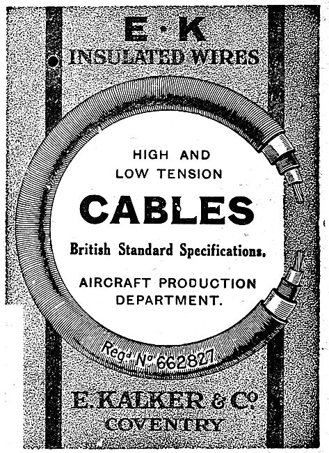 E.Kalker & Co. E:K Insulated Wires & Cables For Aircraft         