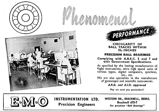 E.M.O. Instrumentation Precision Bearing For Aircraft Instruments