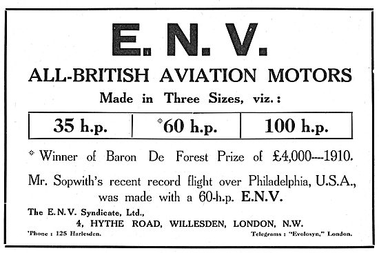 ENV Aviation Motors  35-100 HP                                   