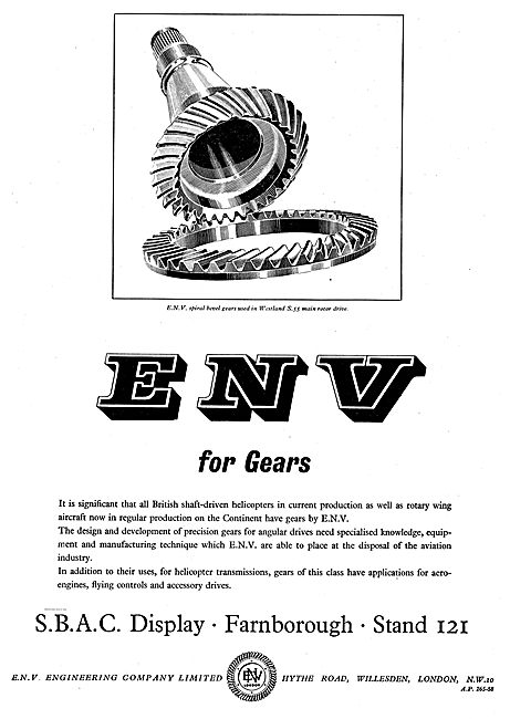 ENV Engineering Gears For Helicopter Drive Shafts                