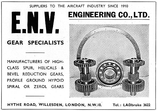 ENV Engineering, Willesden. Gear Specialists & Manufacturers     