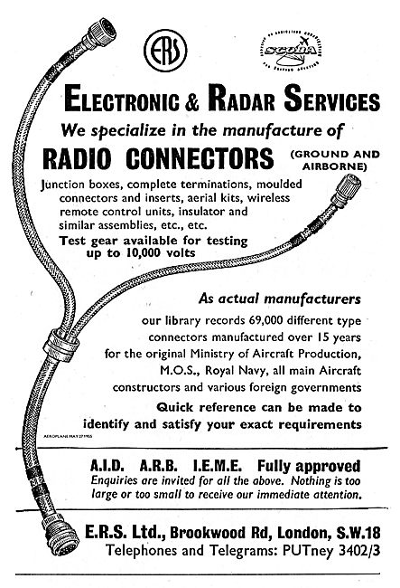 ERS AID, AIB & IEME Approved Radio Connectors For Aircraft       