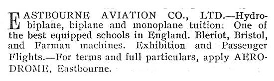 Eastbourne Aviation Biplane & Hydro Aeroplane Tuition            