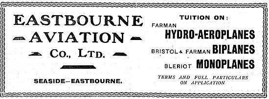 Eastbourne Aviation Tuition On Farman Hydro-Aeroplanes           