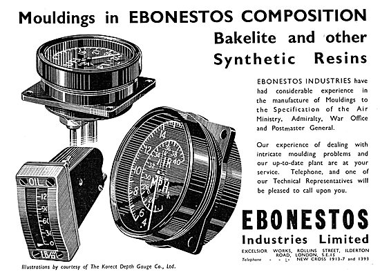 Ebonestos Bakelite Mouldings & Synthetic Resins 1939             