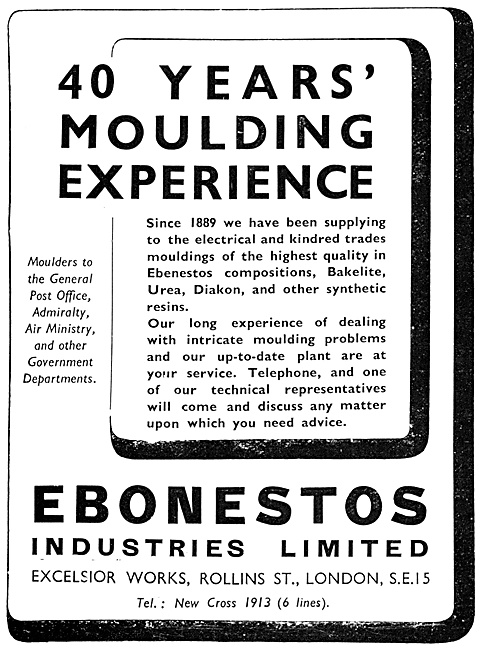 Ebonestos Bakelite Mouldings                                     