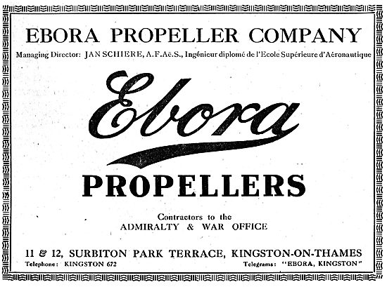 Ebora Aeroplane Propellers - Kingston-On-Thames                  