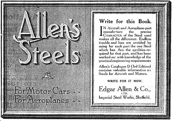 Edgar Allen & Co - Steel For Aircraft                            