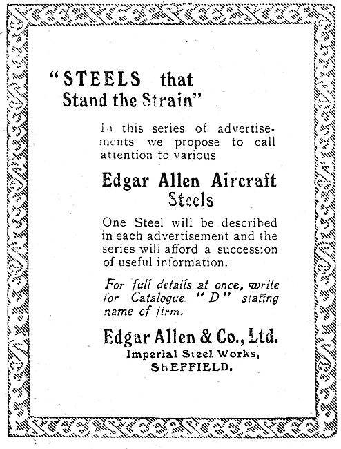 Edgar Allen & Co - Expert Steelmakers                            