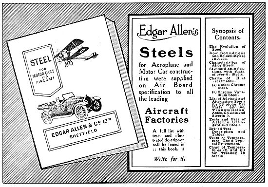 Edgar Allen & Co - Steels For Aircraft                           