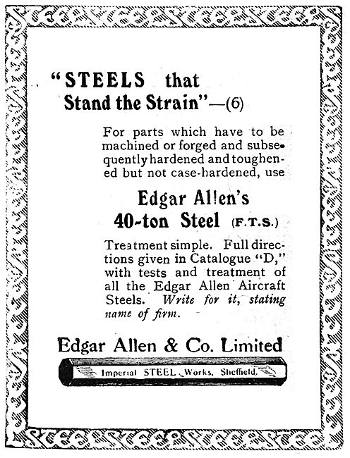 Edgar Allen & Co - Steels For Aircraft                           
