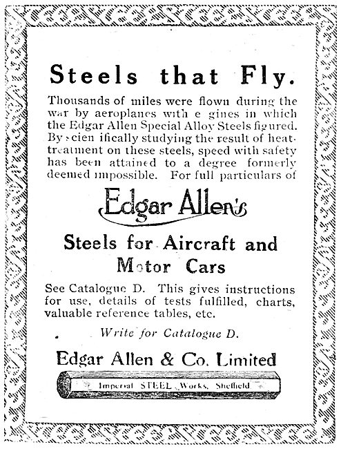 Edgar Allen & Co - Alloy Steels                                  