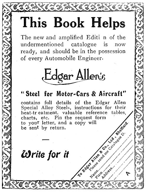 Edgar Allen & Co - Steels For Aircraft                           