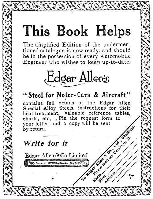 Edgar Allen & Co - Steel For Aircraft                            