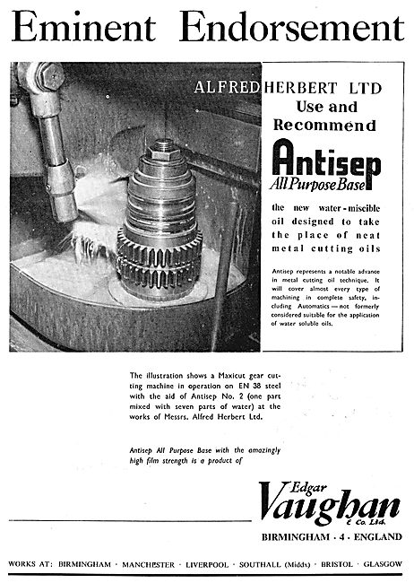 Edgar Vaughan - ANTISEP Compounds For The Metal-Working  Industry