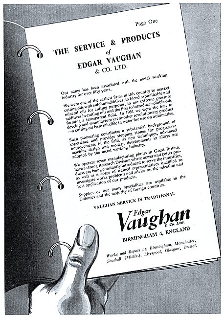 Edgar Vaughan - Oils & Compounds For The Metal-Working  Industry 