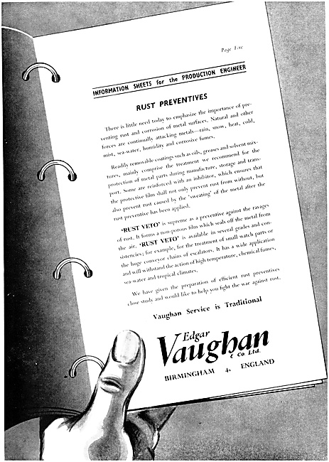 Edgar Vaughan -Production Engineering Rust Preventatives         