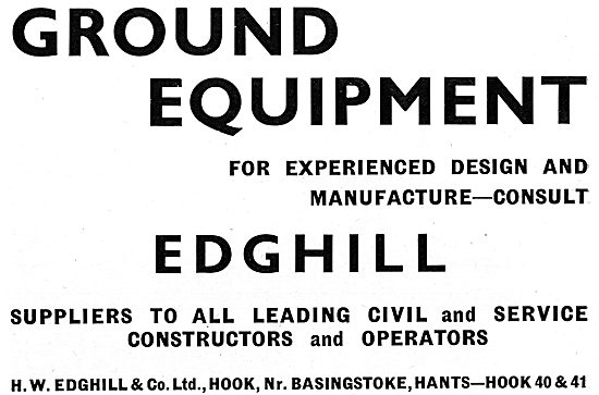 Edghill & Co. Hook. Manufacturers Of Airport Ground Equipment    