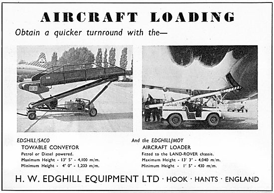 Edghill Ground Handling Equipment - Aircraft Loaders             