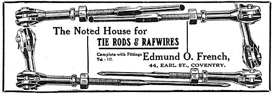 Edmund O.French. 44, Earl Street, Coventry. Tie Rods & RAFWires  