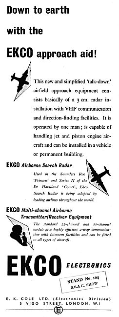 Ekco GCA Talk-Down Airfield Installations                        