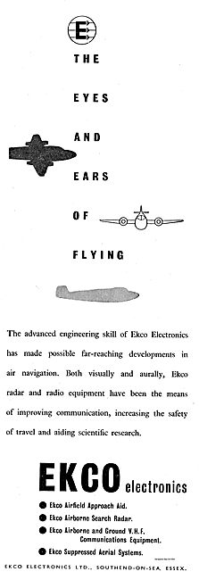 Ekco Airfield Approach Radar & Ground VHF Communications         