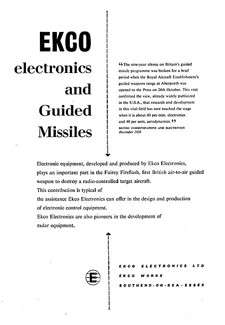 Ekco Electronics & Guided Missiles                               