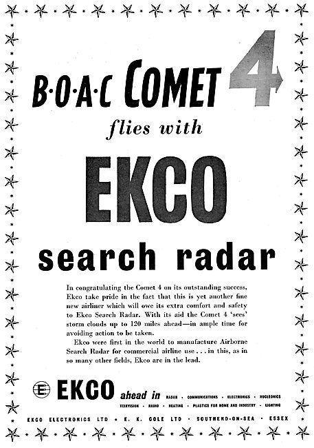 Ekco Airborne Search Radar WX Radar                              