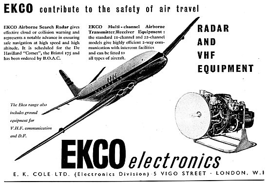 Ekco Aircraft Radio & Radar Equipment                            