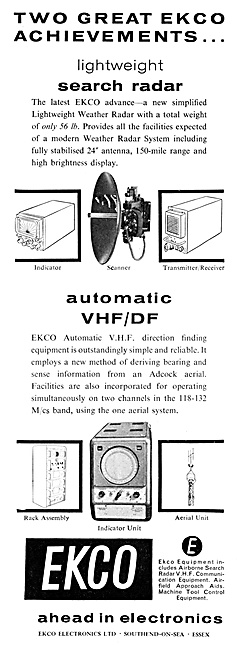 Ekco Aircraft Search Radar - Ekco ATC VHF/DF Installations       