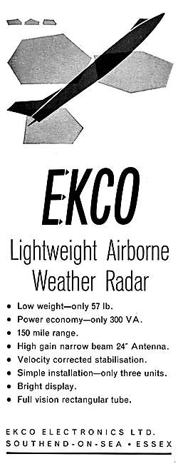 Ekco Aircraft Search Radar  - Ekco WX Radar                      