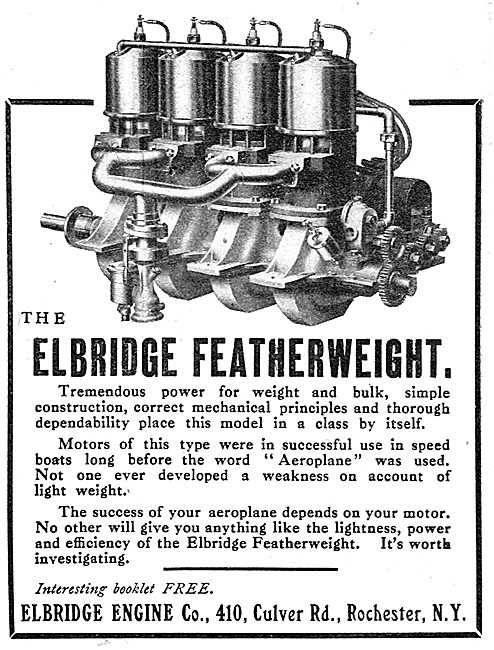 Elbridge Featherweight Aeroplane Engine                          