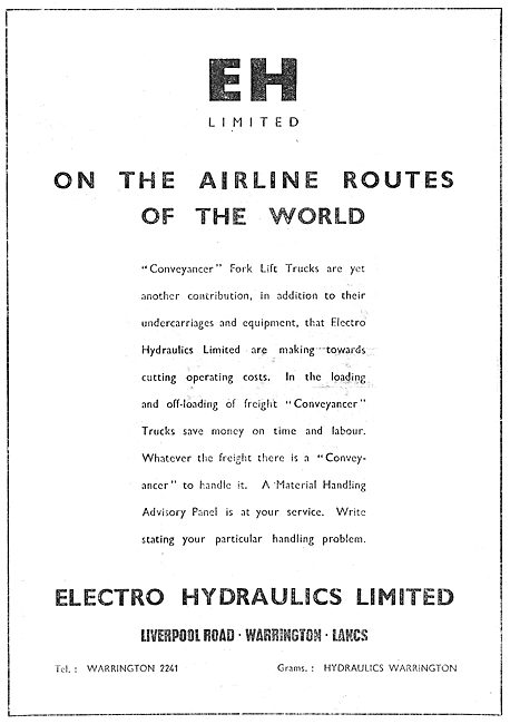 Electro Hydraulics Aircraft Undercarriages & Components          