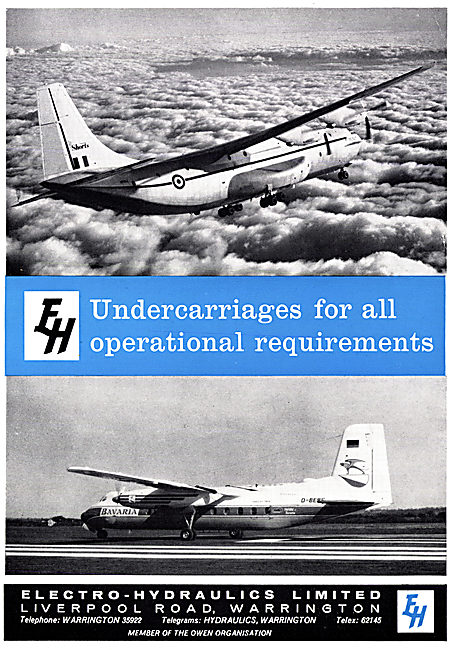 Electro Hydraulics Aircraft Undercarriages 1965                  