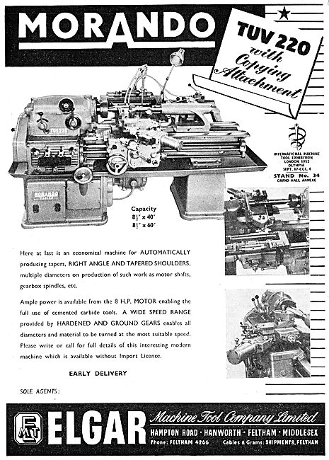 Elgar Machine Tools - TUV 220 With Copying Attachment            