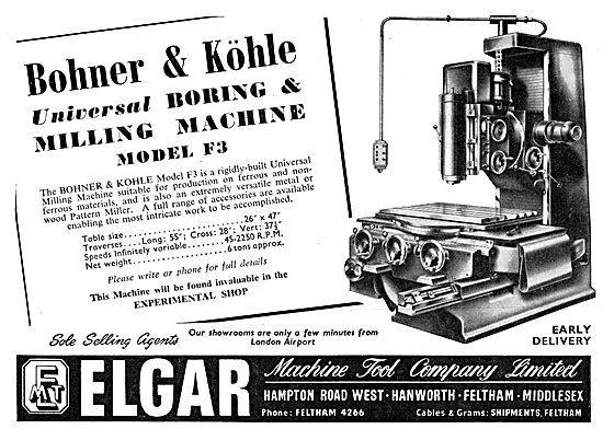 Elgar Machine Tools - Bohner & Kohle Milling Machine             