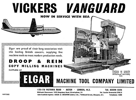 Elgar Machine Tools For The Aircraft Industry. Droop & Rein      