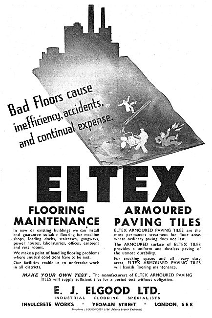 E.J.Elgood  - Flooring For Aircraft Factories - Eltex            