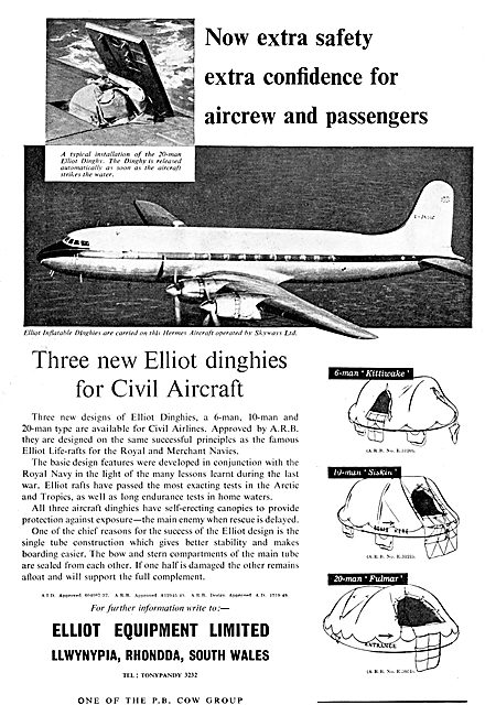 Elliot 6-20 Man Dinghies For Civil Aircraft - New Range Announced
