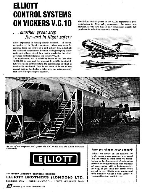 Elliott Brothers Control Systems Specified For The Vickers VC10  