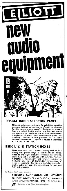 Elliott Brothers RSP-34a Radio Selector Panel - ESB-31J Audio Box