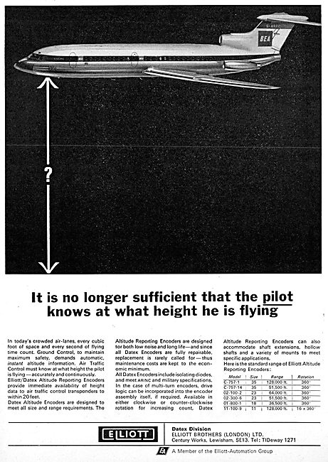 Elliott Flight Instruments - Encoding Altimeters                 