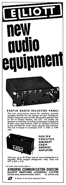 Elliott ERSP-34 Radio Panel   EAM 33B Cabin Address System       