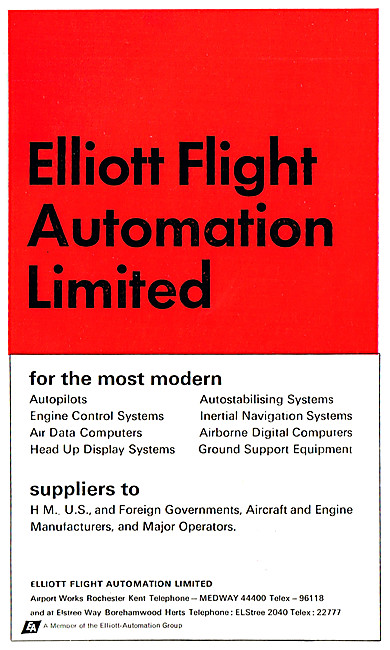 Elliott Flight Automation. Autopilots, HUD, INS, Computers       