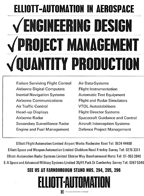 Elliott-Automation Aerospace Capability                          