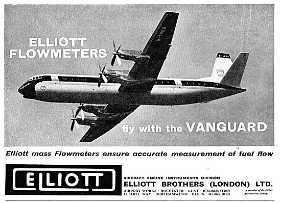 Elliott Brothers Fuel Flowmeters - Vickers Vanguard              